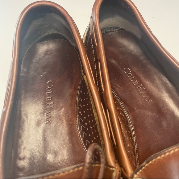 Cole Haan Men’s 12M Brown Leather Tassel Loafers PRELOVED - Picture 5 of 12